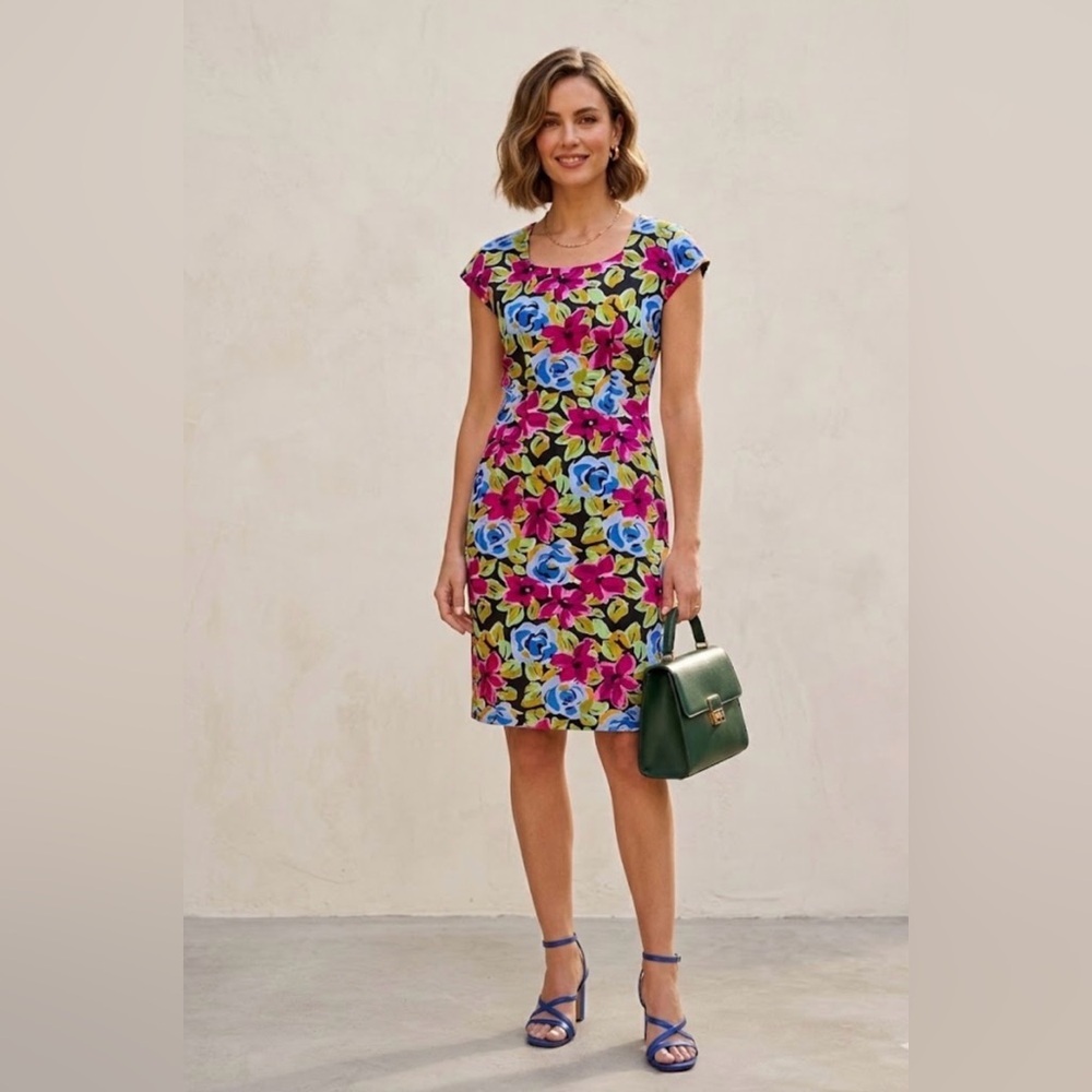 Vintage 80s Floral Dress​